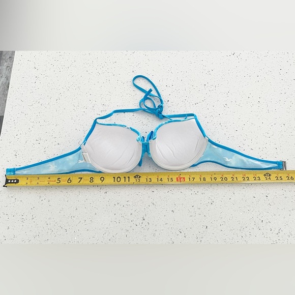 Hollister Bikini Top Women’s M Blue Push-up Bird Logo In The Sky Print - Picture 5 of 5